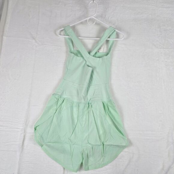 Laslulu Romper Jumpsuit Women Small Mint Cross Back Sleeveless Stretch - Picture 6 of 9